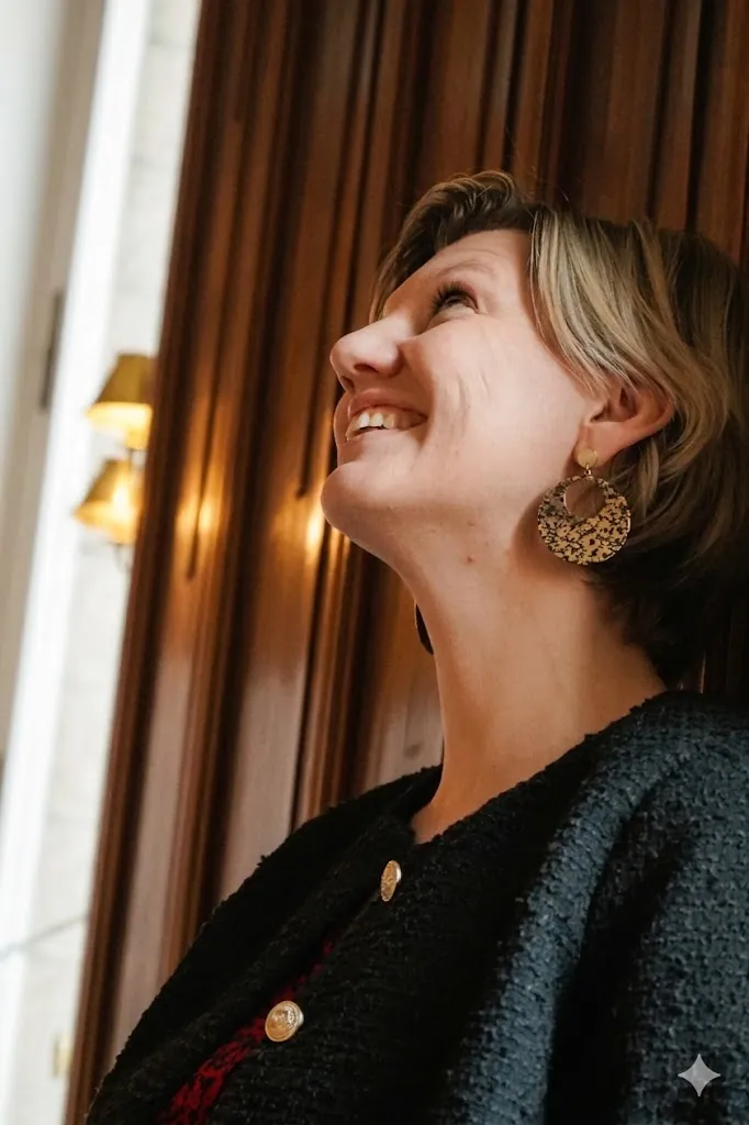 Portrait d'Élise Cuffel, dans une lumière chaude